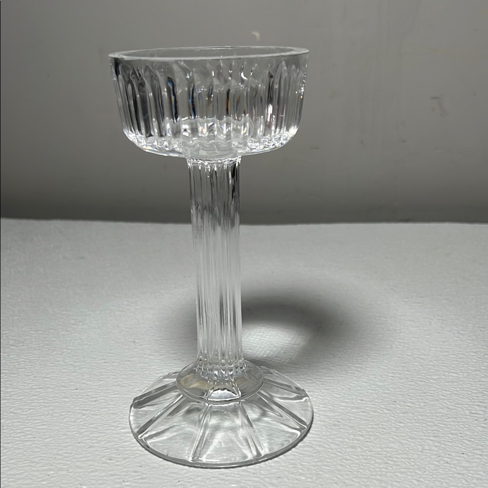 Vintage Shannon Full Lead Crystal Candleholder Made Ireland New w/Sticker